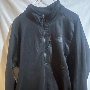 Mens The North Face Fleece Pullover Sweater 1/2 Zip Jacket Black Size XL Used Go